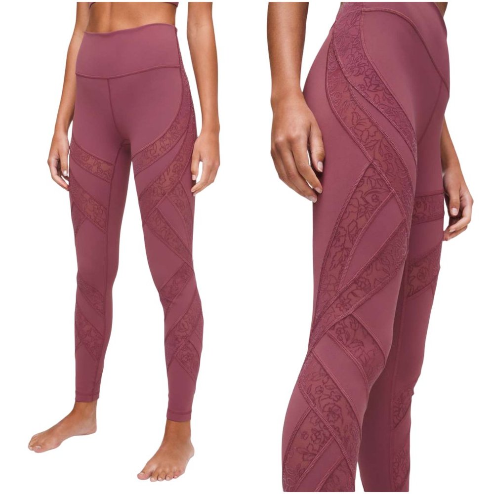 Lululemon Wunder Under High-Rise Tight Flocked 28" Plumful floral leggings 4
